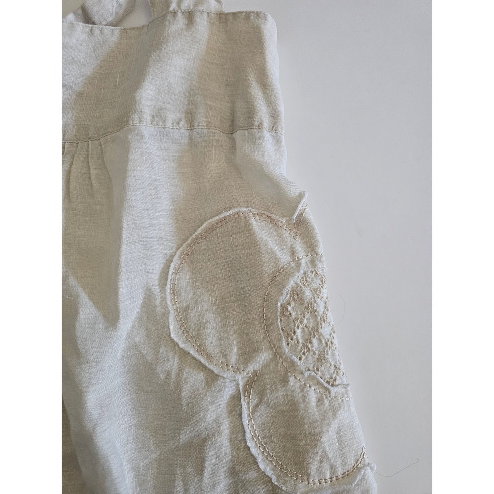 Gudrun Sjoden Linen Tiered Maxi Dress Beige lagenlook cottagecore Small - Picture 5 of 9